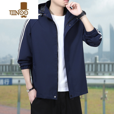 YANXU款男士夹克运动风衣休闲时尚宽松百搭外套男装上衣户外冲锋衣
