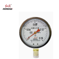 红旗 耐震压力表定制检测款 YTN100 0-0.16MPA 块
