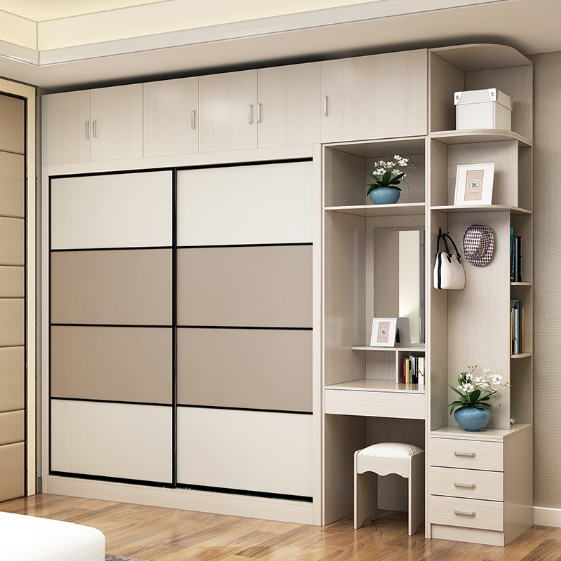 都市名门 北欧推拉门衣柜简约现代卧室多层板北欧式大小户型免漆板