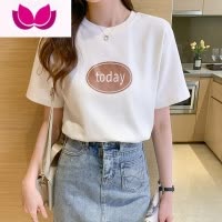 七斓玫红色短袖T恤女2023年新款桖夏宽松薄款小众设计感上衣印花半袖