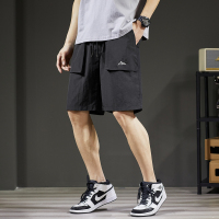 [2.5折价72元]唐狮夏季新款黑色休闲短裤男直筒显瘦五分裤宽松中裤男ins潮流