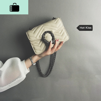 上新小包包女2020新款ins超火洋气链条包质感百搭单肩斜挎小方包NEW LAKE女士单肩包