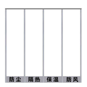 美宜空调门帘灰色门帘带磁力自吸 2.6*1.55m