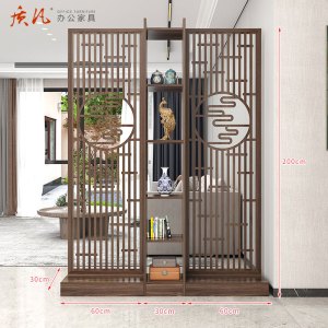 苏宁 质凡 屏风隔断装饰置物架 高200*宽150*深30cm