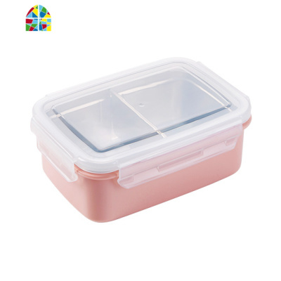 不锈钢分格注水保温饭盒密封餐盒 便携水果保鲜盒大号分隔便当盒 FENGHOU