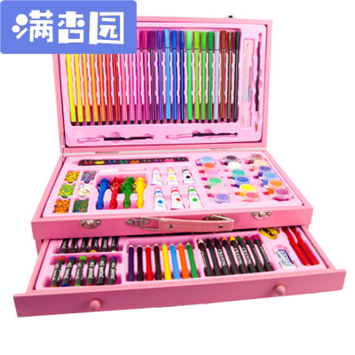 舒弗（LACHOUFFE)儿童绘画套装幼儿画画工具礼盒水彩笔蜡笔美术文具小学生学习用品