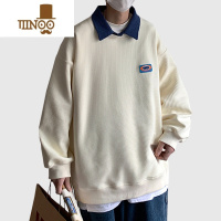 YANXU假华夫格卫衣套装男衣服搭配一套帅气青少年初中生外套