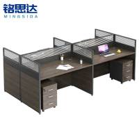 铭思达屏风工位直边四人位(含柜)套