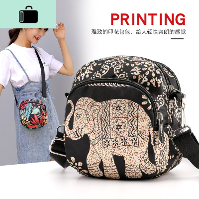 2020夏天新款迷你零钱手机包斜挎包女小妈妈百搭单肩牛津帆布包包NEW LAKE女士钱包/卡包