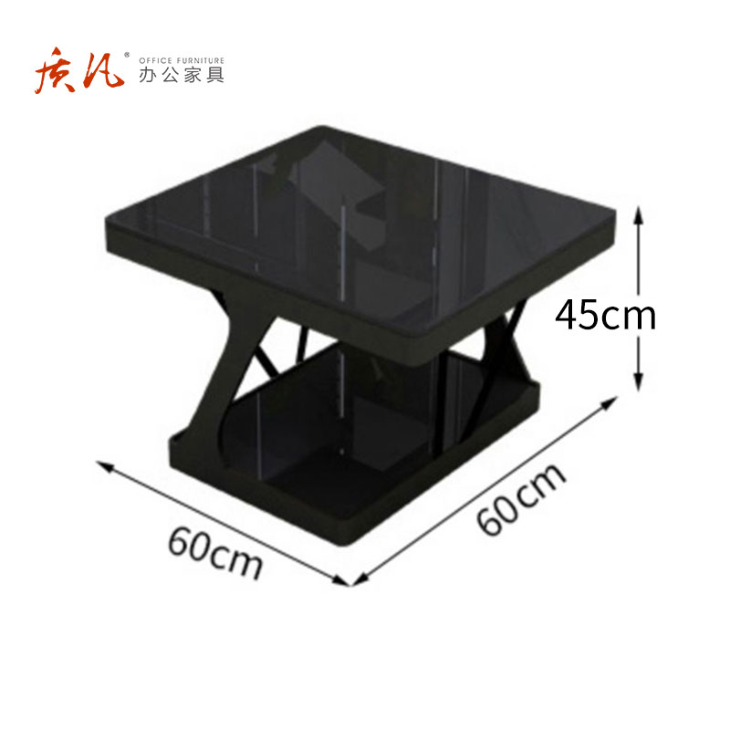 质凡简约办公室接待会客商务 方茶几60*60*45cm