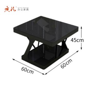 质凡简约办公室接待会客商务 方茶几60*60*45cm