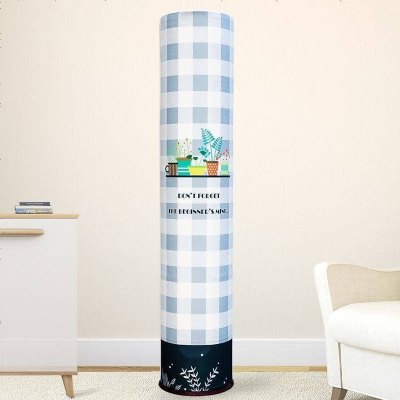 布莱梦圆型立式空调罩美的海尔格力i尚I享空调套奥克斯柜机圆柱形防尘罩格子盆栽高度175cm