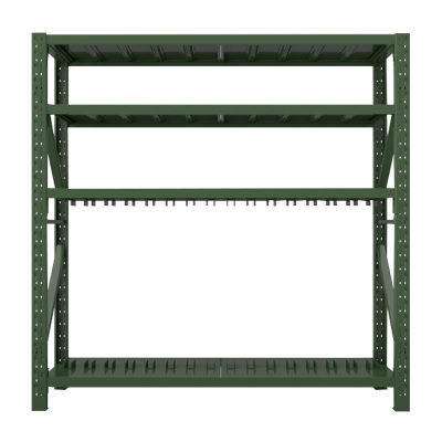 利特莱依消防铁锹镐农具摆放架安保装备器材存放架绿色盾牌货架盾牌架中型-主架