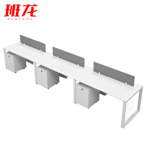 班龙办公工位4.2m三人位含柜套