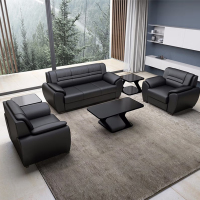 臻远 ZY-SFZH-22 办公沙发茶几组合简约现代接待室会客区轻奢商务沙发 西皮3+1+1