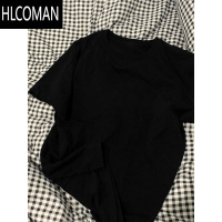 HLCOMAN短袖t恤男士2025年新款夏季港风ins休闲宽松大码潮流百搭上衣