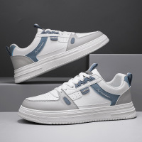 春秋季皮面轻便运动鞋子男新款百搭小白鞋潮流休闲鞋小众板鞋