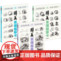 国美素描临摹卡周文超高清大尺寸画册书入门教材基础教程静物几何体石膏单体结构明暗16开范画组合铅笔绘画初学者入门美术卡片单