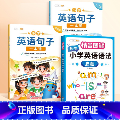 英语句子入门篇+提高篇+图解语法 小学通用 [正版]小学生英语句子训练专项练习一本通优美句子积累押题范文晨读美文单字语法