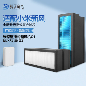 适配小米米家新风机c1-80过滤芯壁挂新风系统中效高效复合过滤网