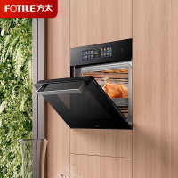 方太(FOTILE)12寸彩膜屏蒸烤箱一体机 嵌入式家用智能蒸烤炖炸四合一 手机智控脱脂炸大容量蒸箱烤箱02-EF1