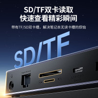 绿联Type-C电脑桌支架扩展坞USB-C转HDMI投屏VGA网线转接头音频通用苹果15/16Mac笔记本转换器PD供电