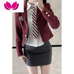 七斓韩系女高JK制服生西服包臀短裙套装学院风纯欲上衣外套百搭女