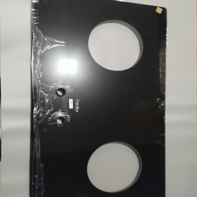 帮客材配法迪欧燃气灶JZT-2B302、JZY-2B302玻璃面板(黑色钢化玻璃)
