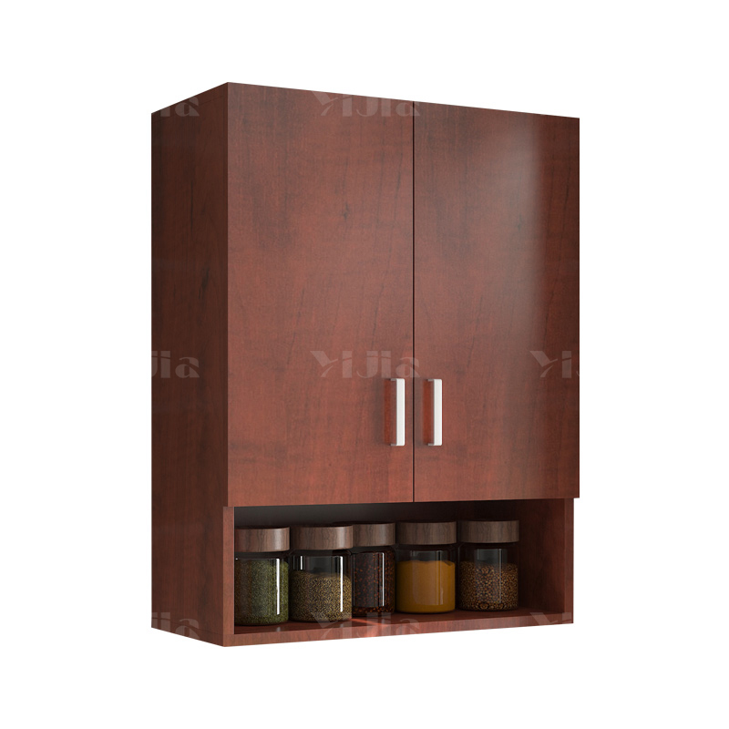 翌嘉YJ4122525 吊柜墙柜壁柜阳台柜客厅厨房卧室储物收纳柜 红色二门带底柜 600*300*800