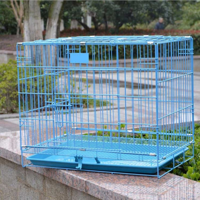 叠加粗铁丝笼泰迪比熊宠物狗笼猫窝兔笼配托盘鸡笼子