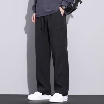 军绿色美式工装裤男款多口袋2026春季裤子男复古直筒裤