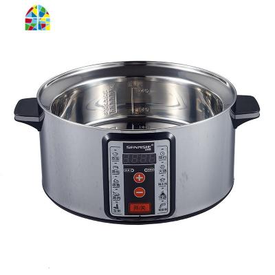 山姆斯电蒸锅 家用多功能不锈钢电火锅预约定时保温蒸饭锅 FENGHOU 直径32cm透明款ADT底锅+聚能环+电线