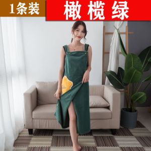 可裹可穿睡裙浴巾浴裙吸水浴袍睡饱