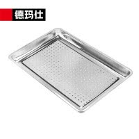 德玛仕 DEMASHI 304不锈钢托盘 蒸饭盘 蒸饭柜蒸饭车有孔蒸盘XM01(304)属于配件(不是主商品)