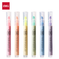 得力(deli)经典6色荧光笔 彩色醒目标记笔 办公记号笔手帐S624