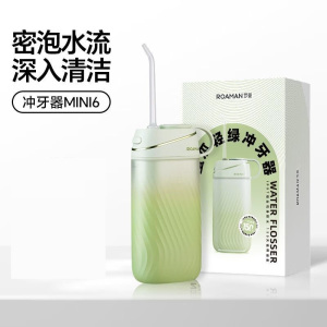 罗曼(ROAMAN) 冲牙器 水牙线口腔便携式 电动洗牙器正畸电动冲压洁牙器牙齿冲洗器 mini6蜜瓜绿