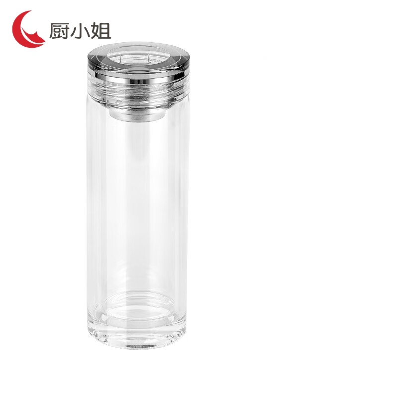 厨小姐加厚双层玻璃水杯300ML/CXJ-SY-028个