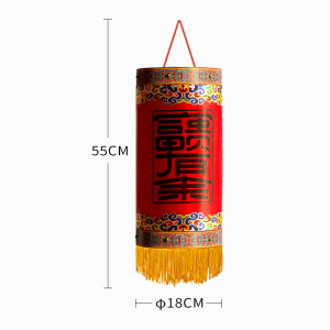 福人福地宫灯灯笼挂饰过新年大门发光免插电池新款新中式春节阳台装饰福字