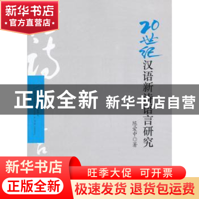 正版 20世纪汉语新诗语言研究 陈爱中著 人民出版社 978701012443