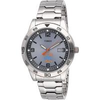 TIMEX男士运动腕表银色表盘不锈钢表带经典设计潮流配饰