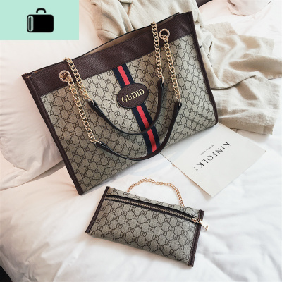 托特包包女包新款2020韩版百搭单肩包时尚大气大容量链条手提大包NEW LAKE女斜挎包