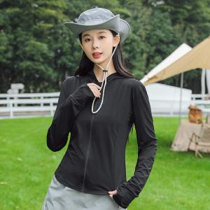 锦纶原纱防晒衣修身女款夏季运动外套防紫外线透气冰丝凉感防晒服