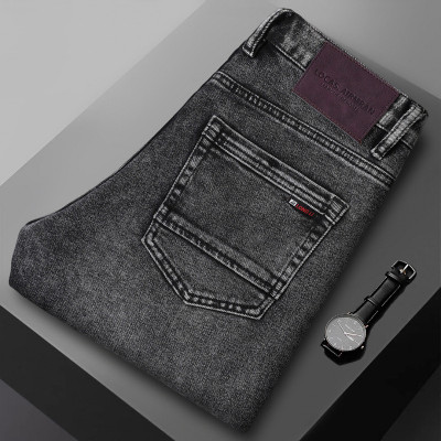 JEEP SPIRIT吉普男士牛仔裤极氪灰修身百搭牛仔裤