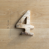 家柏饰(CORATED)带皮白桦木数字装饰摆件墙饰 道具DIY北欧ZAKKA森系 4