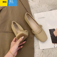 聚范玛丽珍仙女配裙子小皮单鞋女2024新款晚晚风温柔平底奶奶瓢鞋