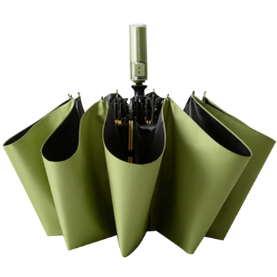 双股水晶全自动 钢骨玻纤伞布 黑胶布 水晶手柄YF-Z2021013 晴雨两用伞