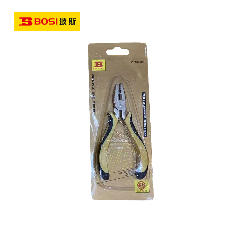 波斯(BOSI)镍铁合金迷你钢丝钳(5"/125mm)把