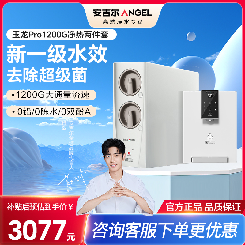 安吉尔家用净水器直饮净水机玉龙Pro1200G+Y3611管线机