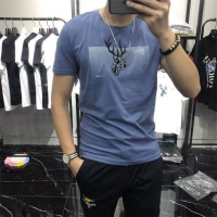 工厂年短袖T恤男上衣半袖衫半截袖T恤男士潮男数码印花