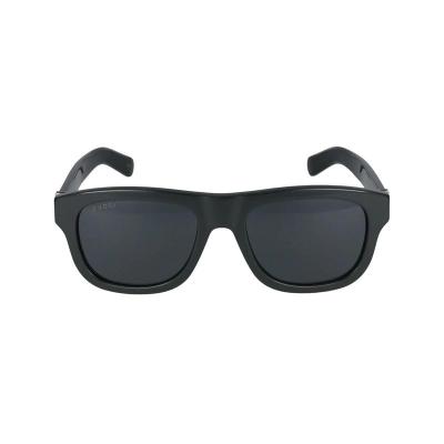 古驰(GUCCI)墨镜男款复古时尚醋酸纤维轻便大框飞行员太阳眼镜 黑色